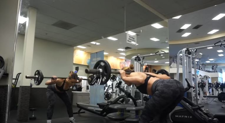 Woman exercising in gym