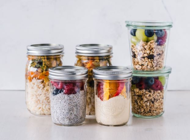 Healthy lunch/food in a jar