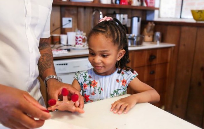 Child kitchen dad