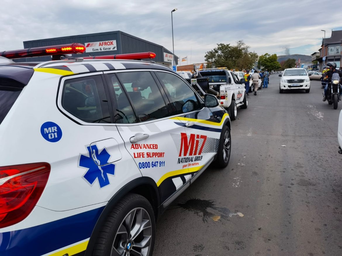 Paramedics crash scene