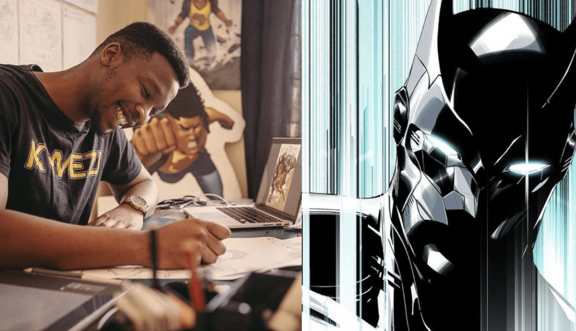 Loyiso Mkhize illustrates an episode for DC Comics