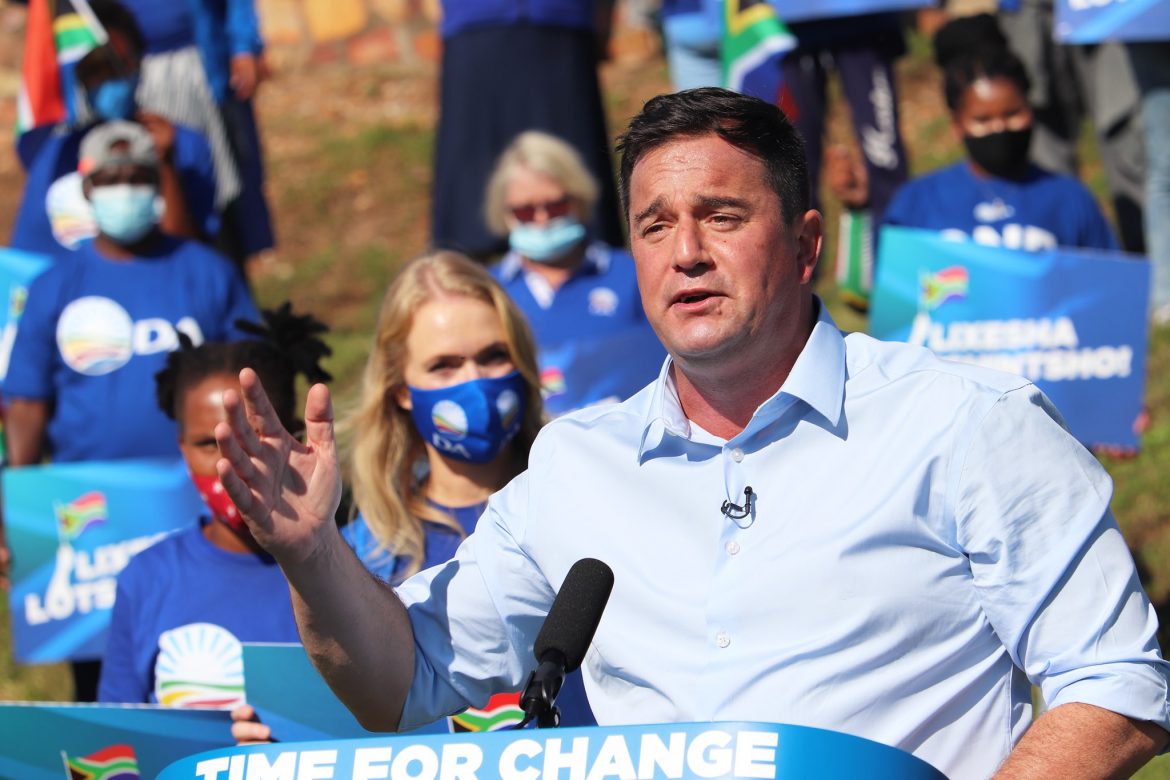 DA leader John Steenhuisen seen during a recent rally.