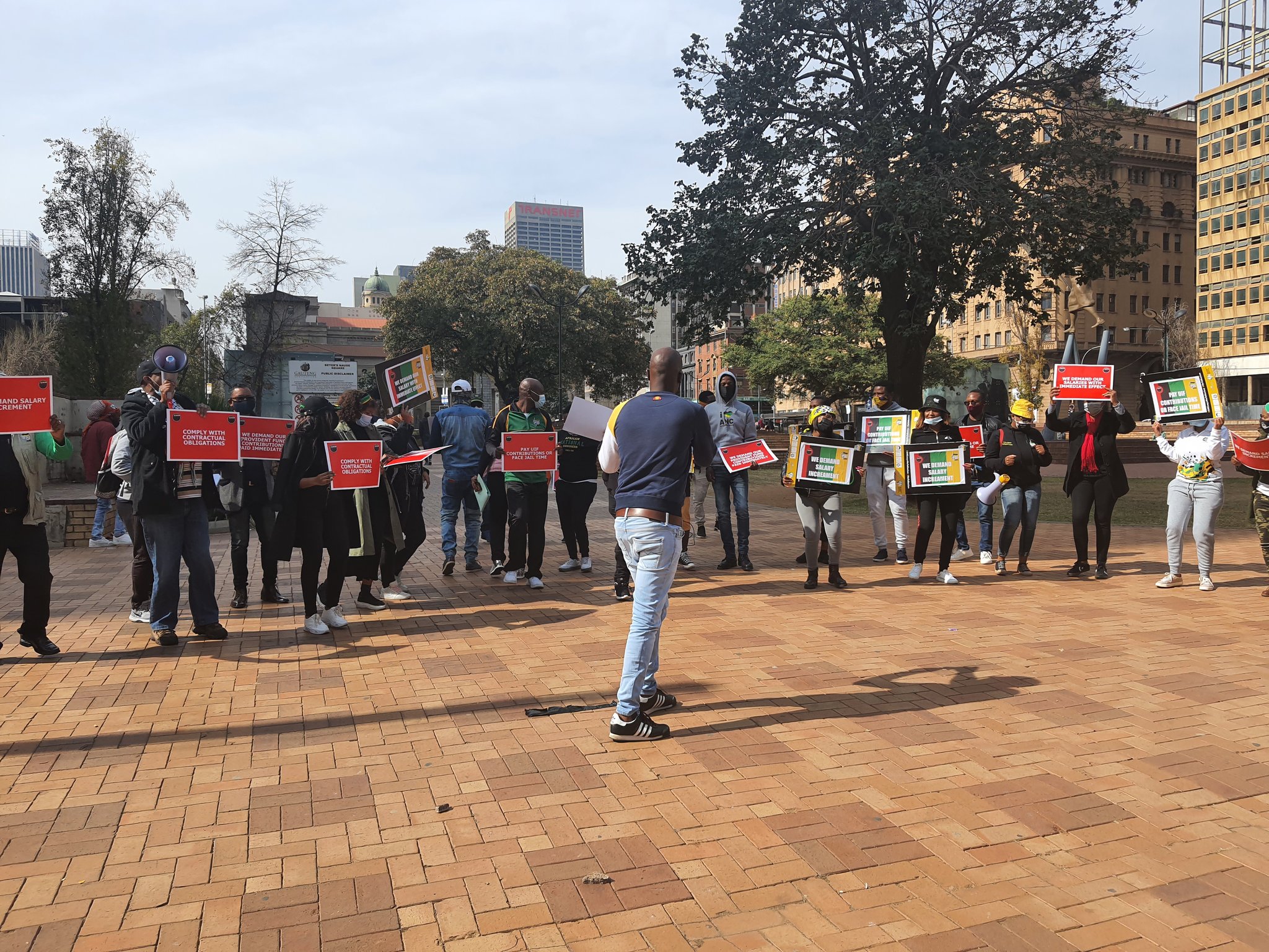 Anc Strike ANC staff stage picket over late salaries - KAYA 959