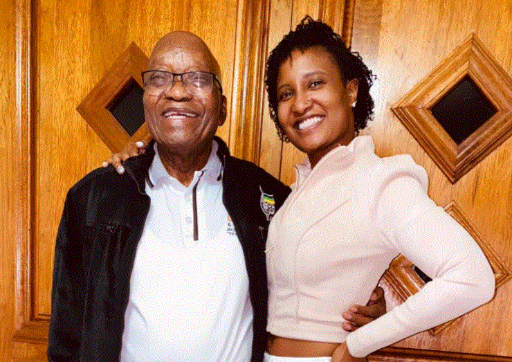 Jacob Zuma and his daughter Dudu Zuma-Sambudla
