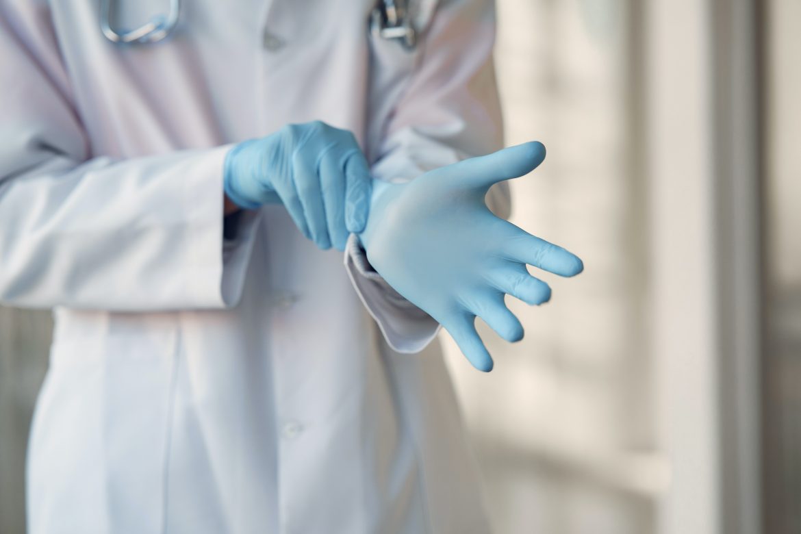 Doctor gloves hospital