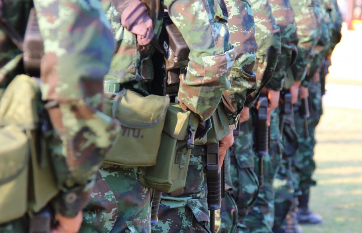 Soldiers in uniform