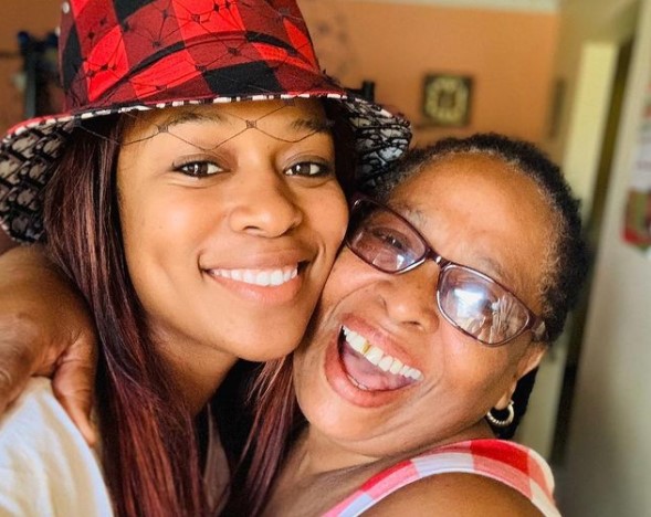 Nomzamo Mbatha and her mother