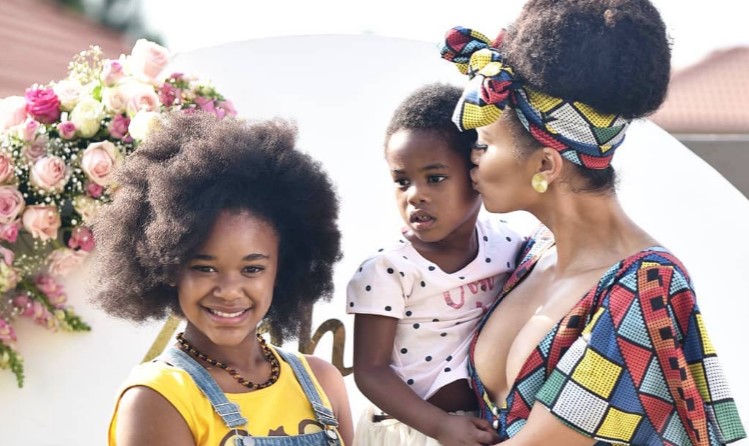 Pearl Thusi and her daughters