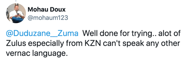 Duduzane Zuma's vernac
