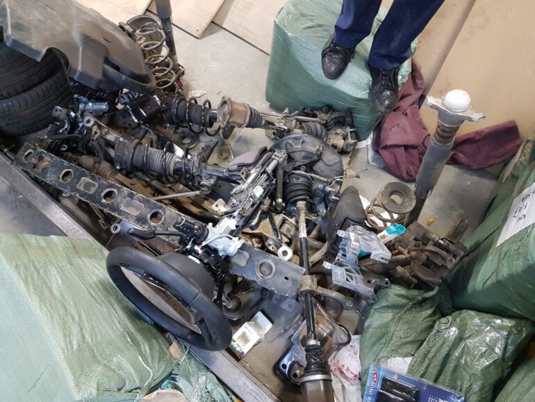 Gauteng police recover stolen car parts