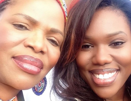 Gugu Gumede and her late mother, Zanele KaMagwaza-Msibi