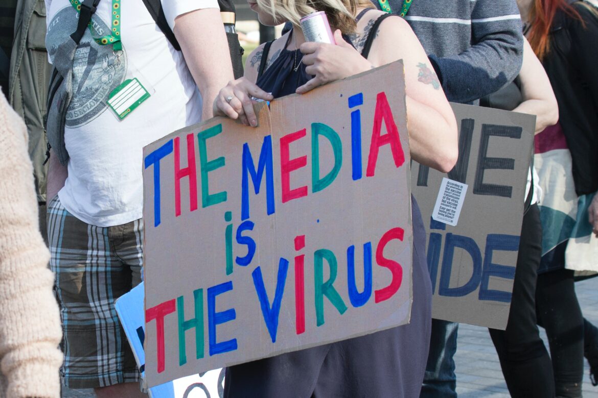 Maskless protest