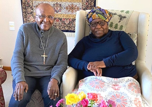 Desmond Tutu and his wife Leah