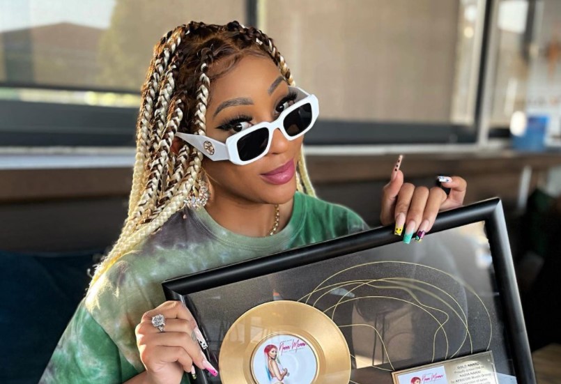 Nadia Nakai celebrates 'Naaa Mean' going gold.