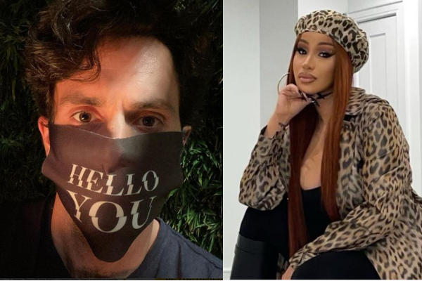 Penn Badgley and Cardi B