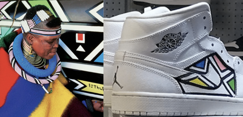 Esther Mahlangu unveils Air Jordan sneakers at the Expo 2020 Dubai worth R7.5m
