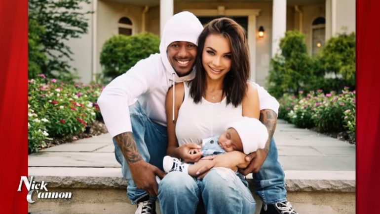 Nick Cannon and Alyssa Scott with their son Zen.