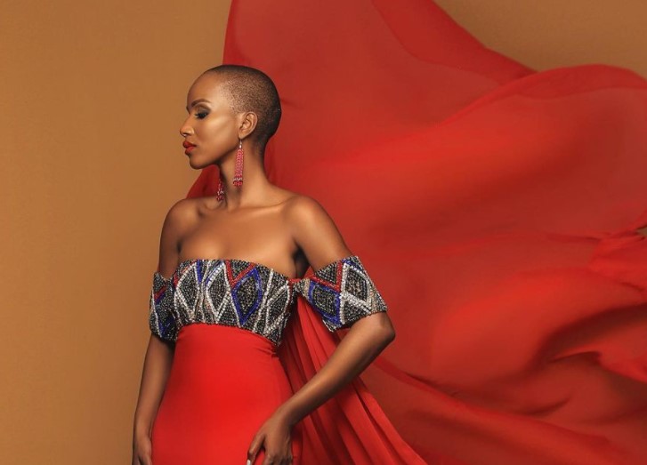 Shudufhadzo Musida unveils Designer of the World gown for Miss World