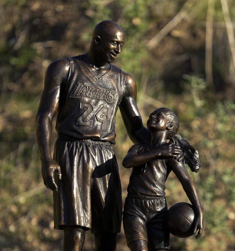 Kobe & Gigi Bryant Statue Placed at Crash Site on 2-Year Anniversary