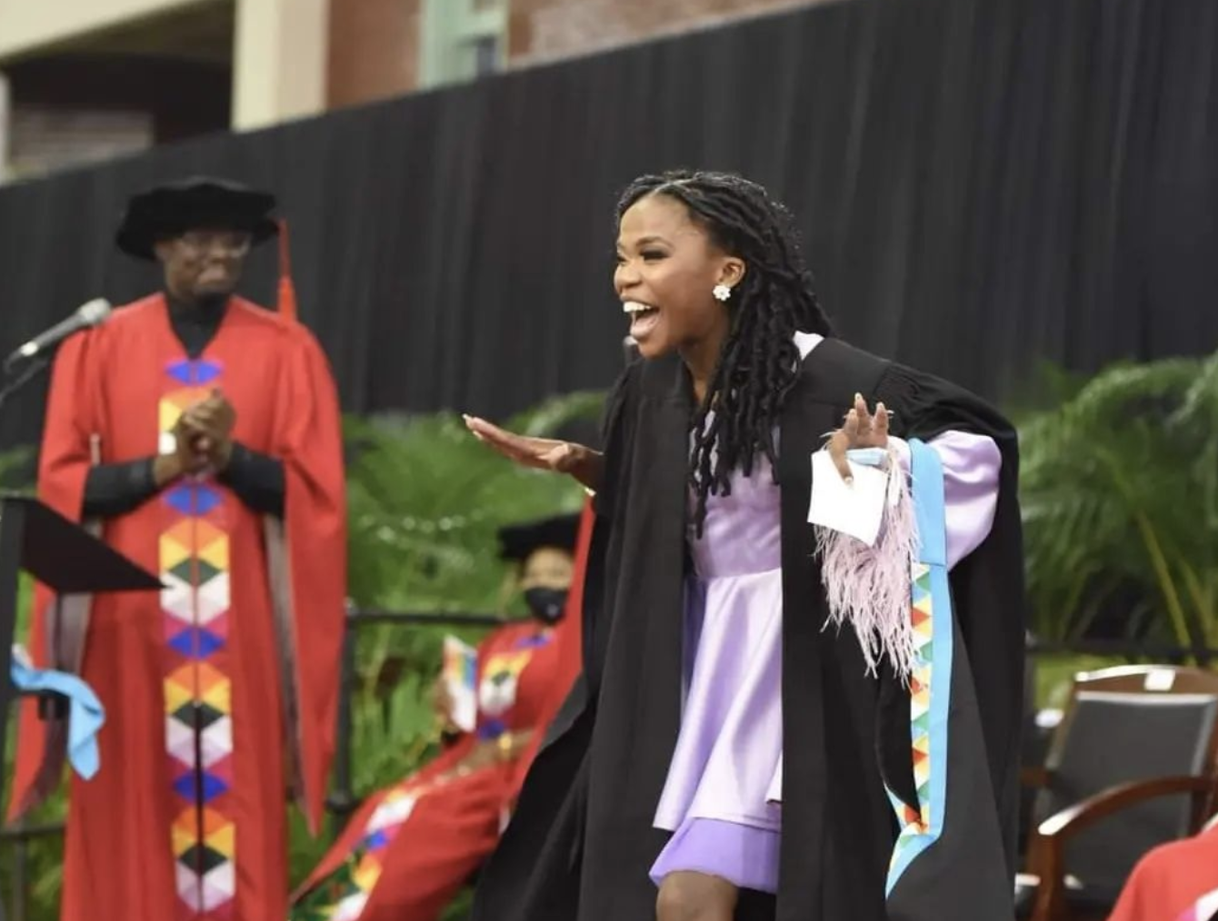 WATCH: Nomfundo Moh steals the show as she graduates at UKZN