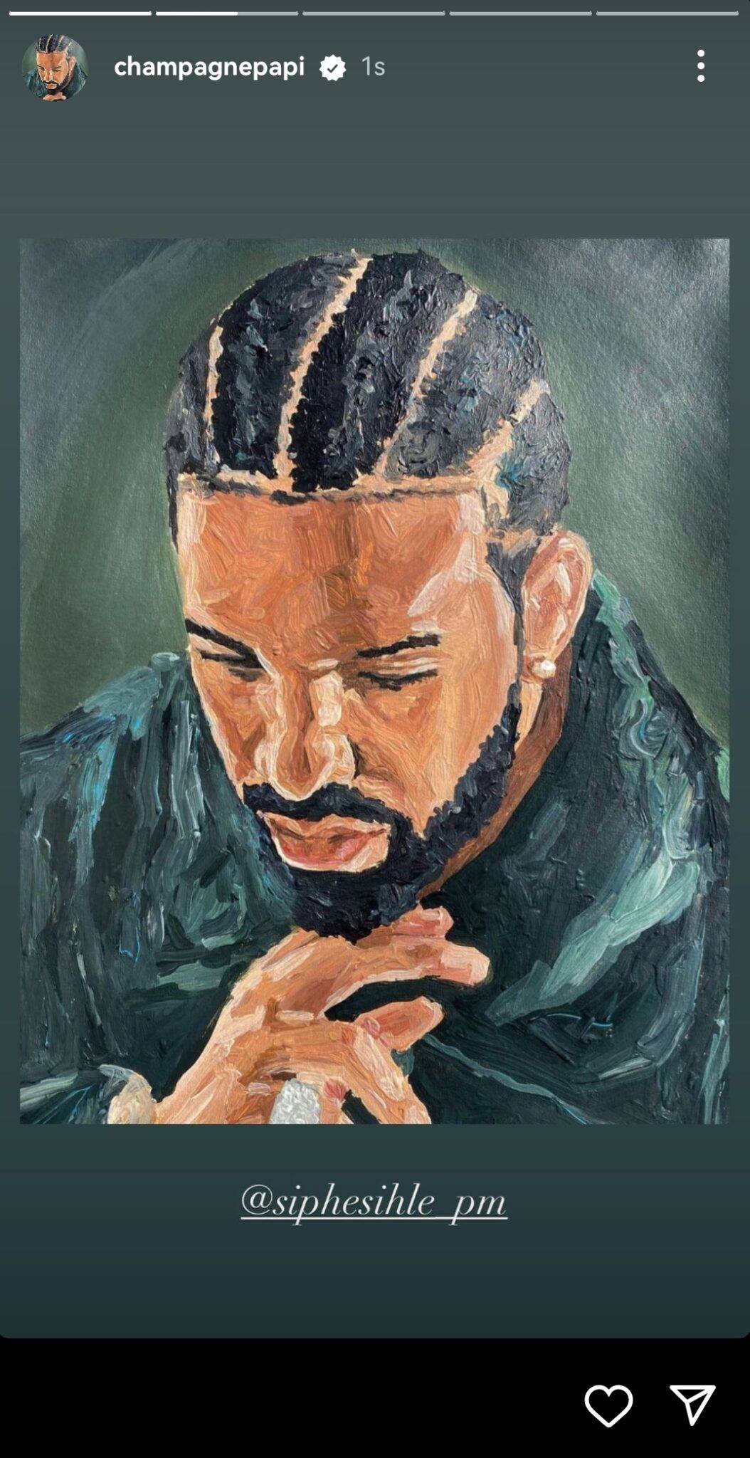 Drake gives South African fine artist Siphesihle Ntsungwana a shoutout