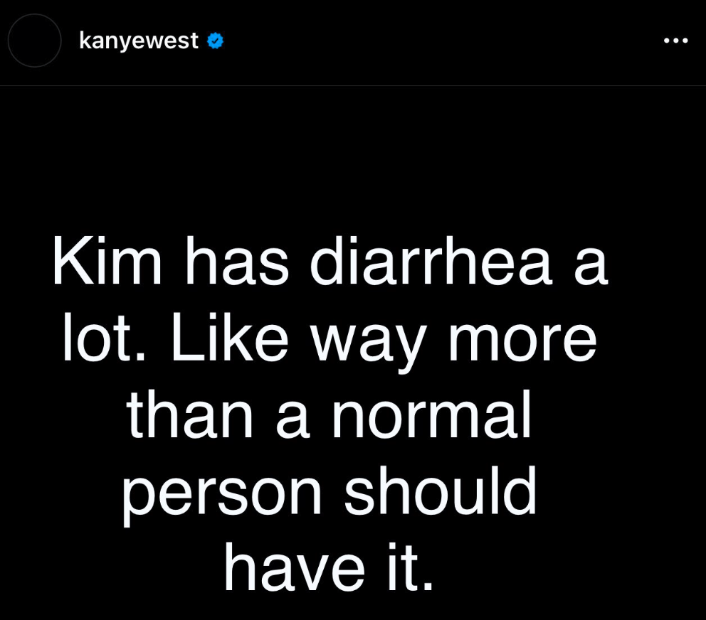 Kim has diarrhoea a lot