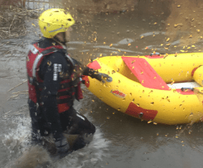 rescued from sinking bus