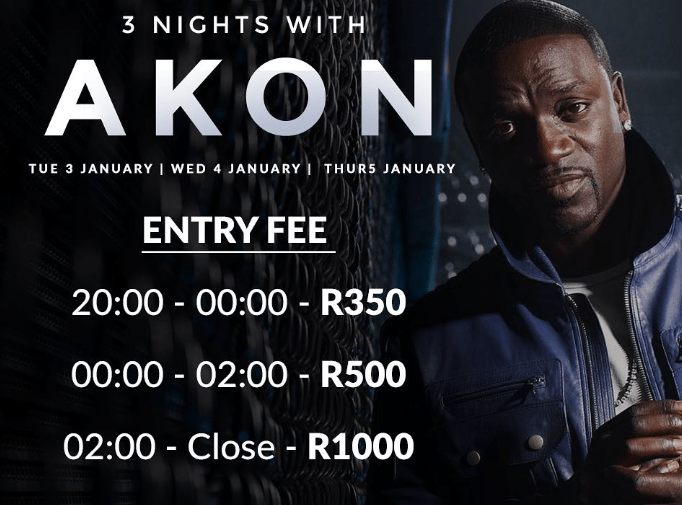 3 nights with Akon