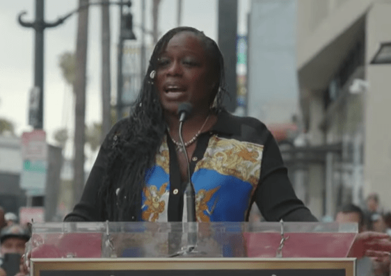 Tupac's sister tears up during his Hollywood Walk of Fame induction