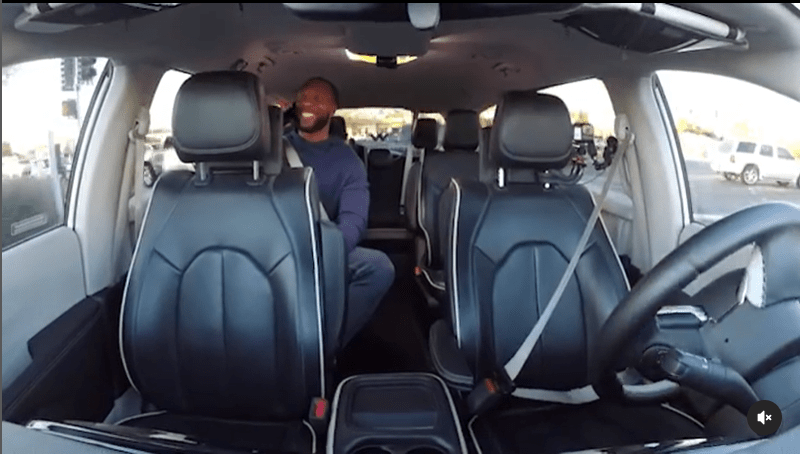 Instagram: Waymo self driving taxi