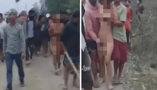 women paraded naked and raped