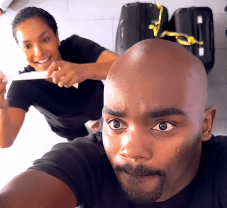 Dr Musa Mtombeni and Liesl's hilarious attempt at the ceiling challenge