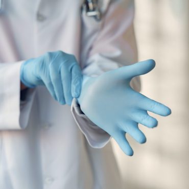 Doctor gloves hospital