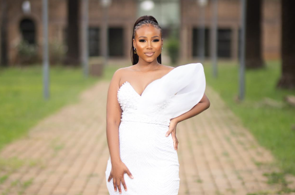 Skeem Saam's Amanda Manku stuns in a white wedding dress