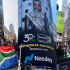 SA celebrates ’30 Years of Freedom’ at New York’s Times Square on the NASDAQ Tower