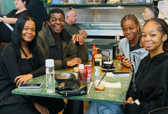 PICS: Inside Oskido's outing with his 3 daughters