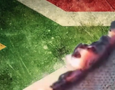 SA flag burns