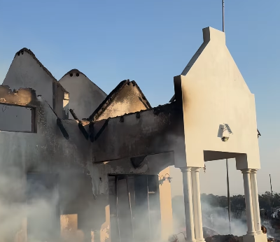 WATCH: Popular Skeem Saam star’s house burns down