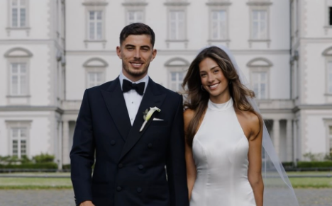 PICS: Arsenal striker Kai Havertz gets married
