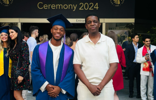 Oskido’s son obtains his Master’s in Business Management