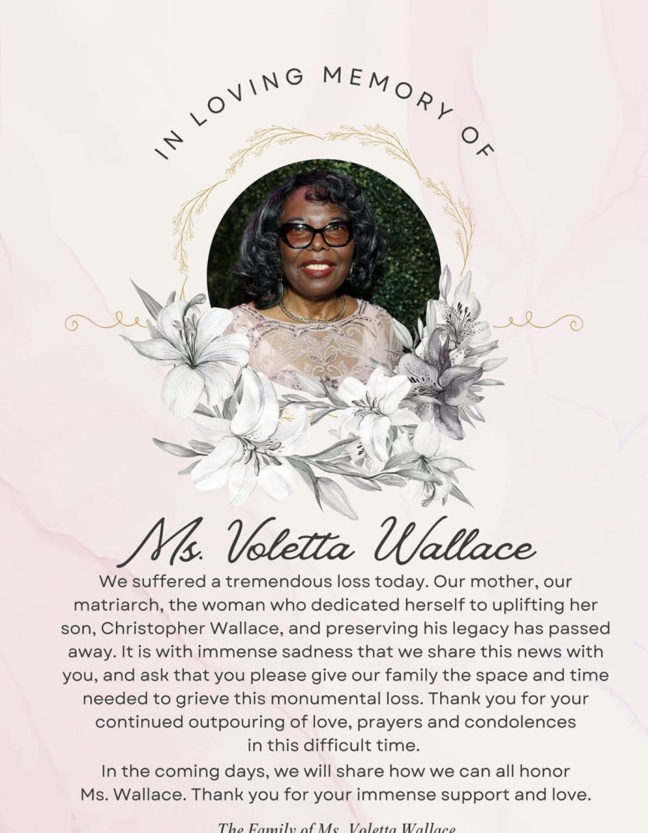 Voletta Wallace, mother of The Notorious B.I.G passes away