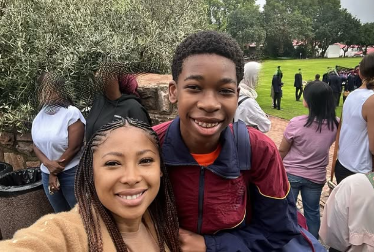 'God lives in you' - Enhle Mbali celebrates her son’s 14th birthday