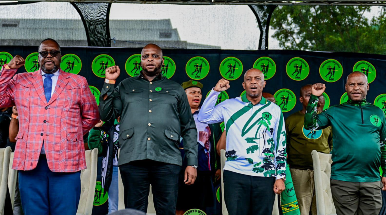 MK Party members on stage