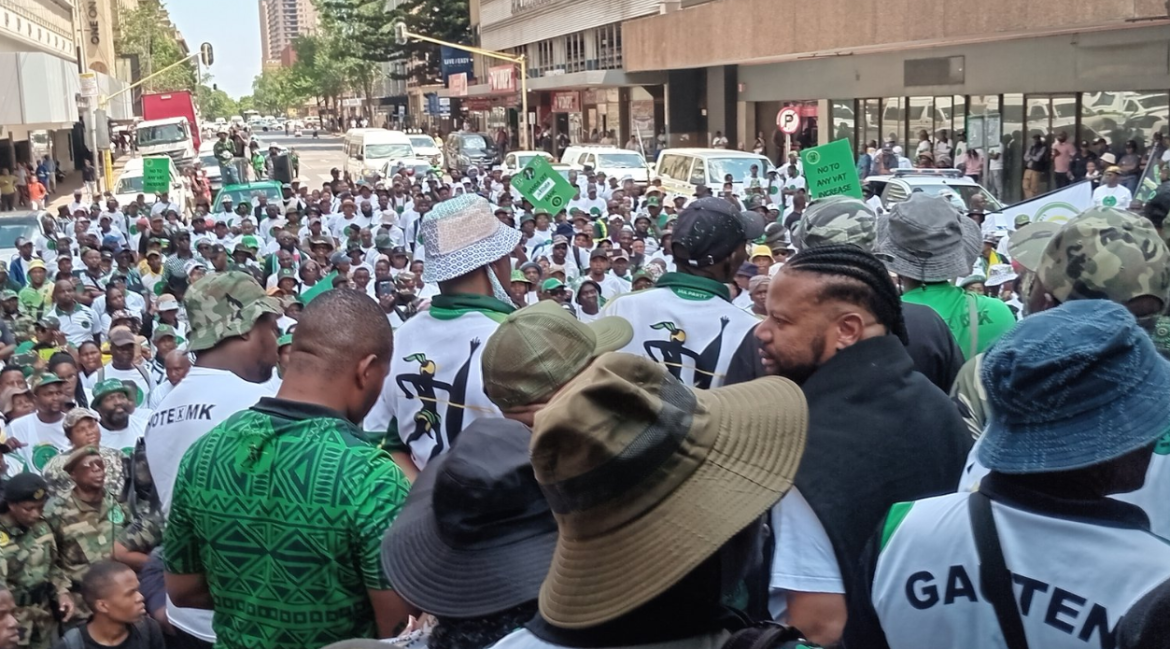 MK Party marching against VAT increase