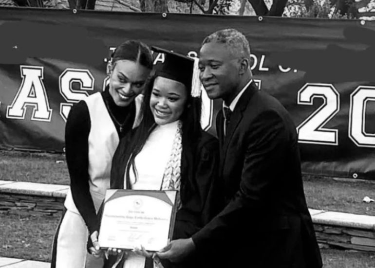 Pearl Thusi and Walter Mokoena reunite for Thando’s graduation