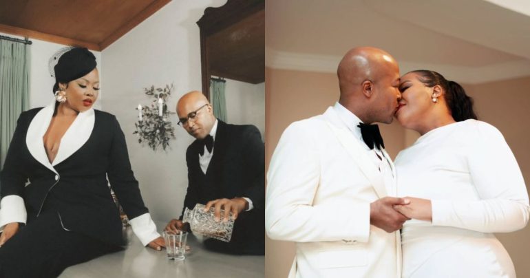 Anele Mdoda and her fiancé host intimate engagement party