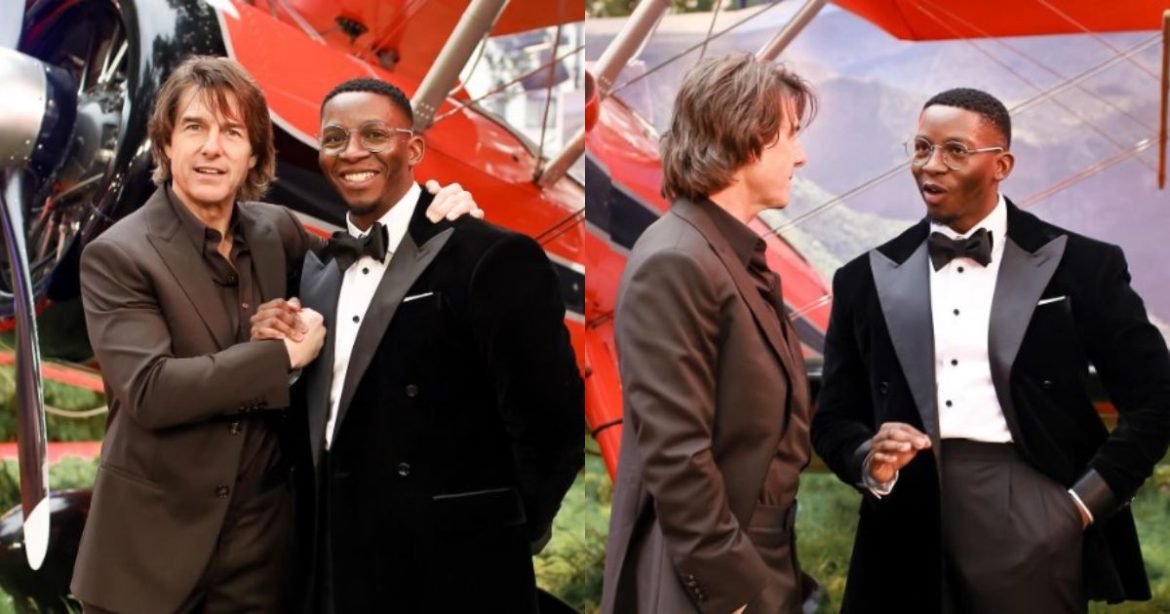 Lawrence Maleka rubs shoulders with Tom Cruise at ‘Mission: Impossible’ premiere