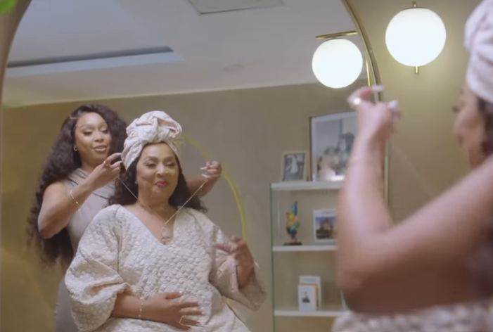 Minnie Dlamini gifts her mom an exquisite diamond necklace ahead of Mother's Day