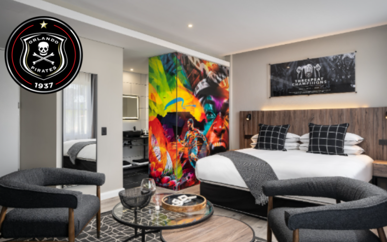 Orlando Pirates unveil themed hotel room in Cape Town