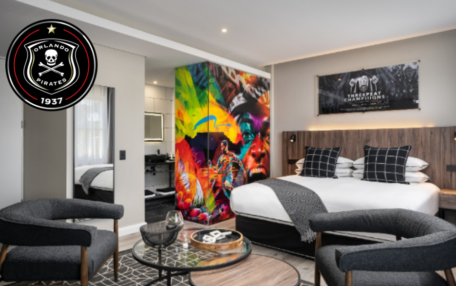 Orlando Pirates unveil themed hotel room in Cape Town